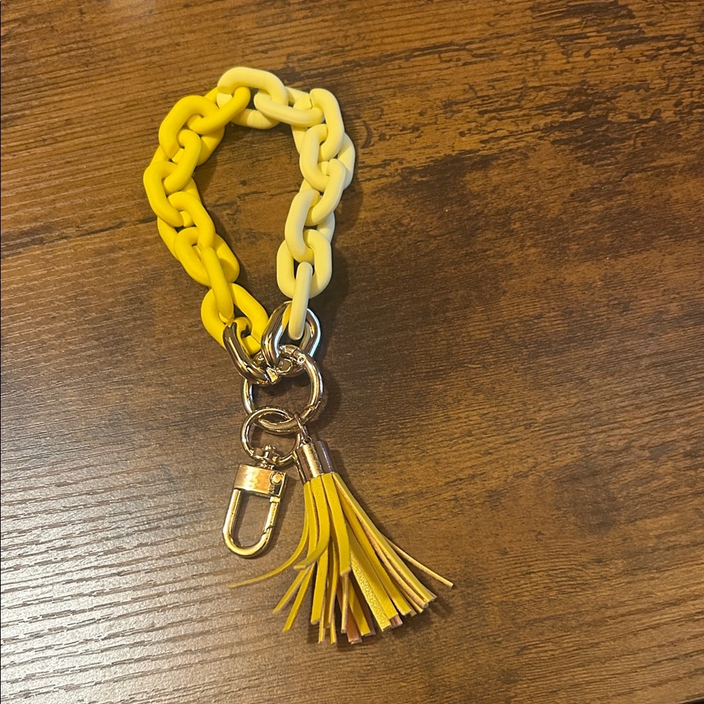 Yellow Chain Tassel Keychain NEW Boutique brand